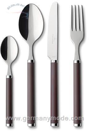 سرویس قاشق چنگال 24 پارچه ویلروی اند باخ آلمان Villeroy - Boch Play- Chocolate Brown Besteckset 24-teilig