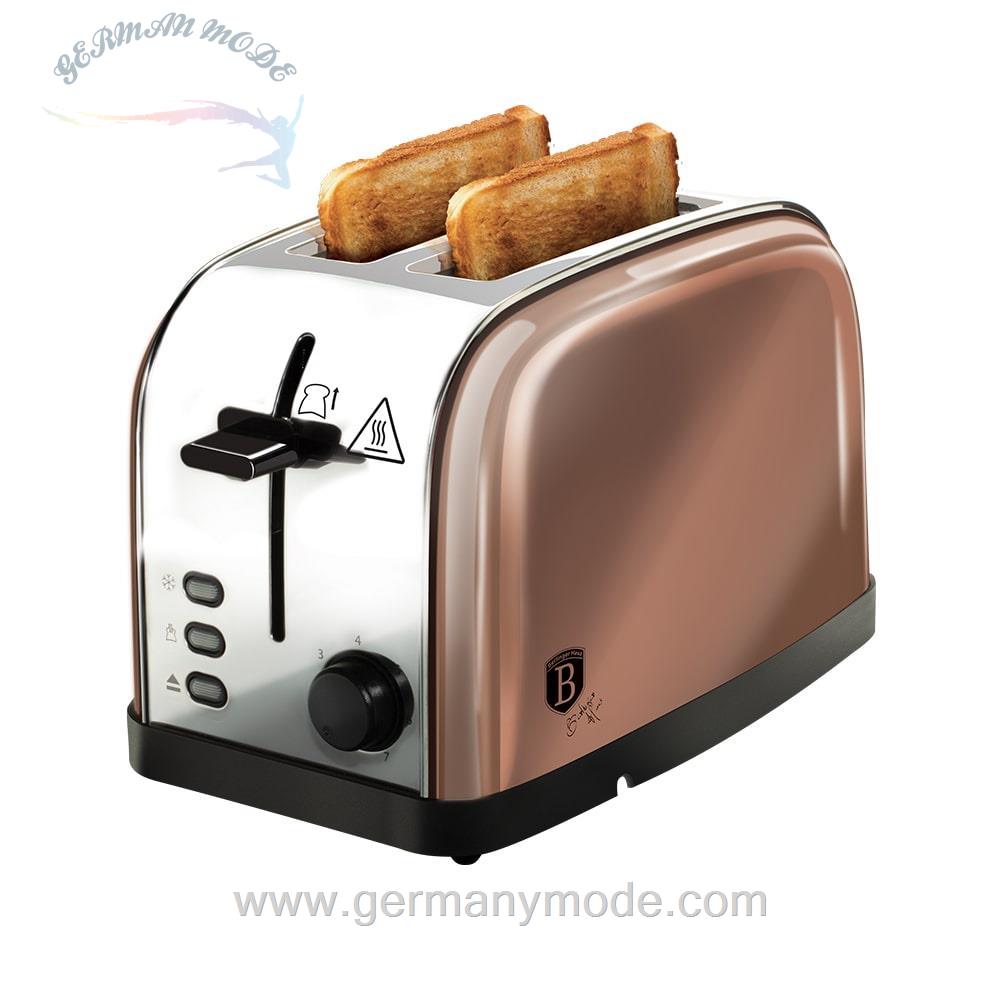 توستر 2 اسلایس برلینگر هاوس مجارستان BERLINGER HAUS 2-SLICE TOASTERBH/9029 ROSE GOLD COLLECTION