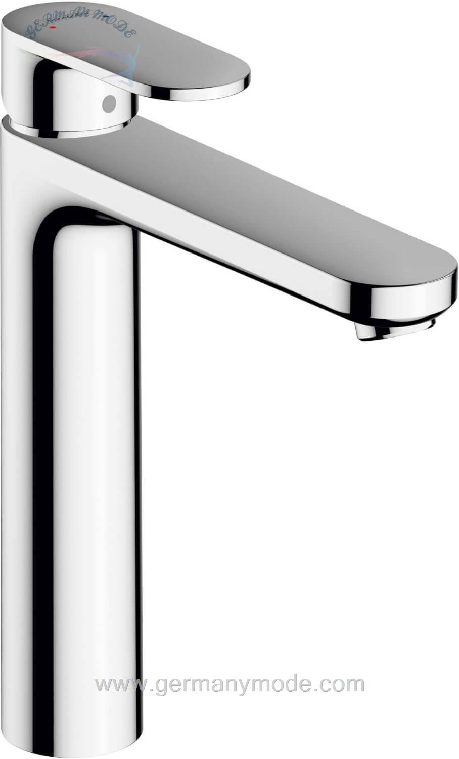 شیر مخلوط روشویی پایه بلند هانس گروهه آلمان Hansgrohe Vernis Blend 190 mit Zugstangen Ablaufgarnitur chrom 71552000