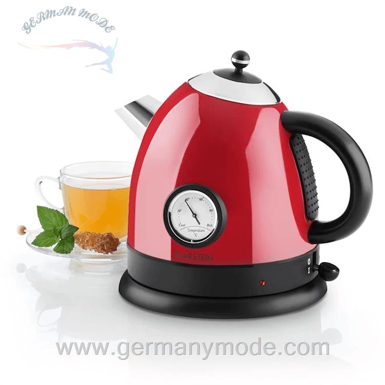کتری برقی 1.5 لیتری کلارشتاین آلمان Klarstein Aquavita Wasserkocher 2200 watt 1,5 Ltr Rot