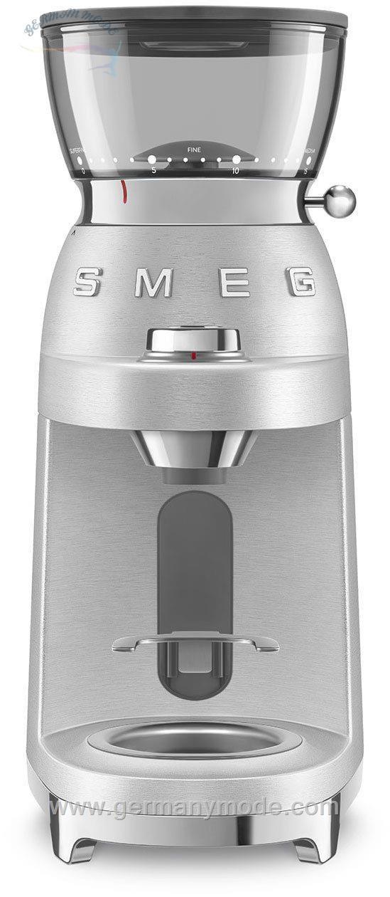 آسیاب قهوه اسمگ ایتالیا Smeg CGF02SSEU Kaffeemühle Mini Pro aluminium