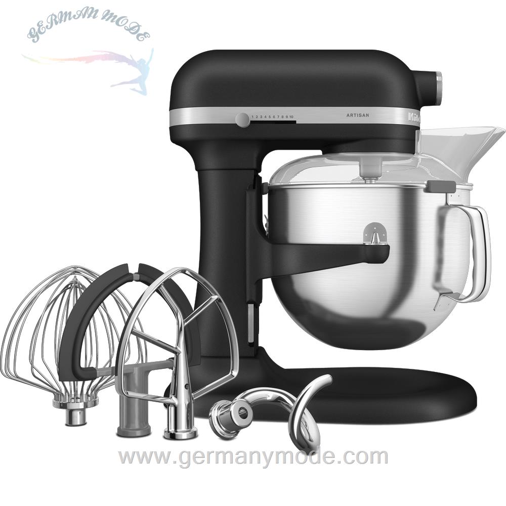 غذا ساز همه کاره کیچن اید آمریکا KitchenAid KÜCHENMASCHINE MIT SCHÜSSELHEBER 6,6L – ARTISAN 5KSM70SHX-schwarz
