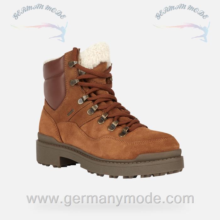 نیم بوت ضد آب زنانه جی اوکس ایتالیا GEOX WASSERDICHT WANDERSCHUHE Nevegal Abx Dame Hellbraun/Braun