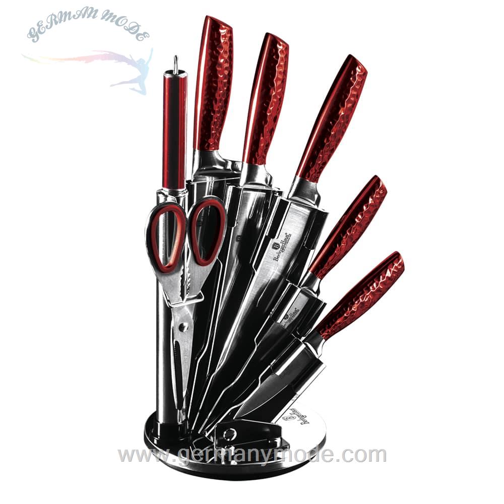 ست چاقو آشپزخانه 8 پارچه برلینگر هاوس مجارستان BERLINGER HAUS 8-PIECE KNIFE SET BH/2459 BURGUNDY LINE