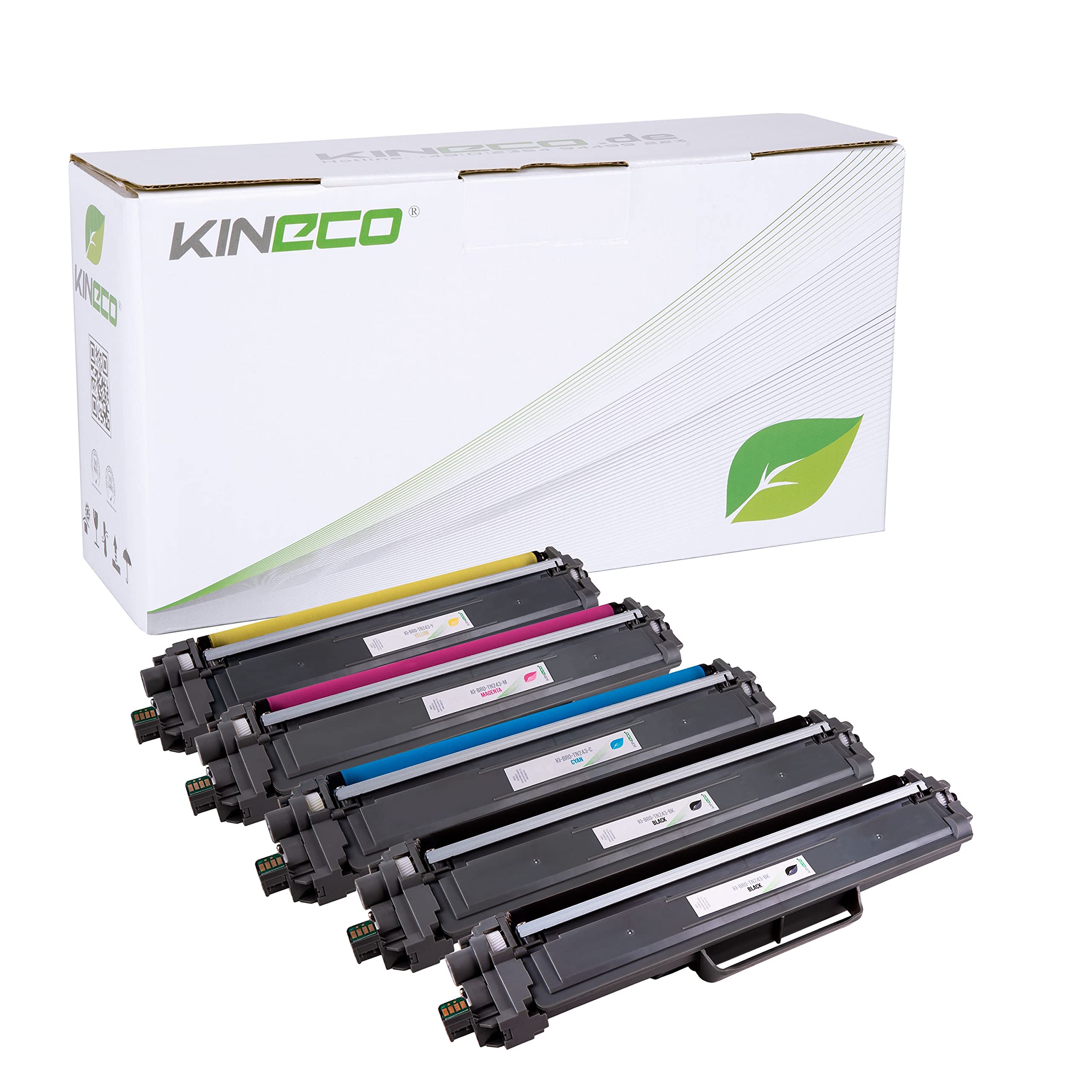 خرید از آمازون - تونر Kineco 5 سازگار برای Brother TN243CMYK TN-243 | با تراشه | MFC-L3710CW MFC-L3730CDN MFC-L3750CDW MFC-L3770CDW HL-L3210CW HL-L3230CDW HL-L3270CDW