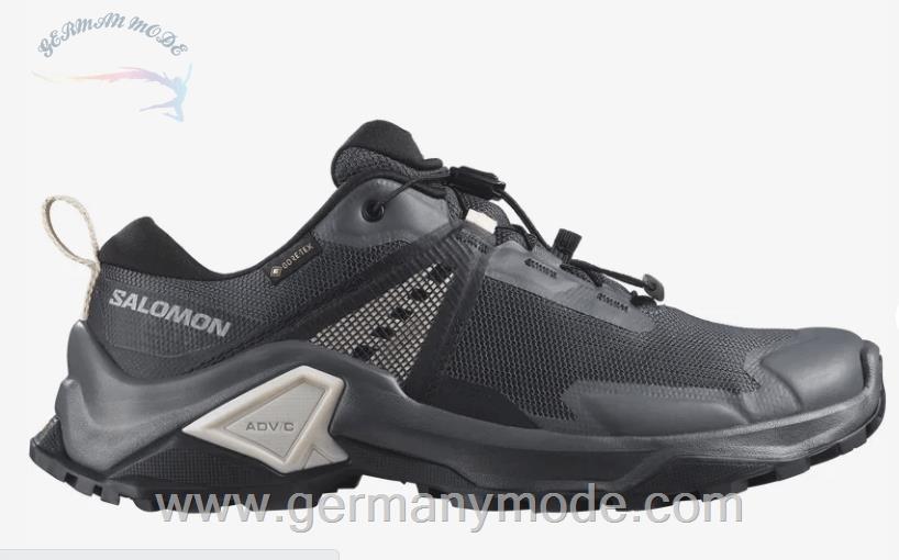 کتانی هایکینگ کوهنوردی ضد آب زنانه سالامون فرانسه SALOMON X RAISE 2 GORE TEX Hiking Halbschuhe Damen Magnet Black Morganite