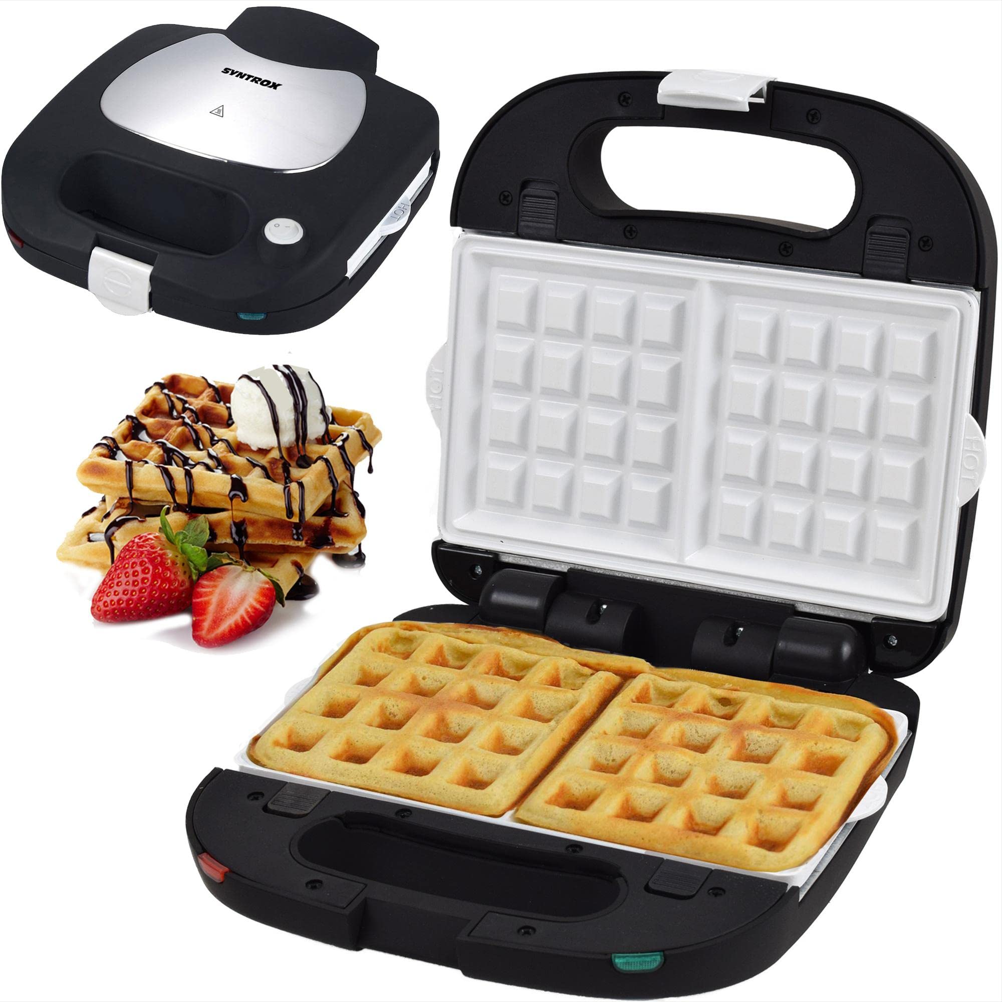 خرید از آمازون - اتو وافل Syntrox Germany SM-1500W - مخصوص وافل بلژیکی با بشقاب پخت سرامیکی