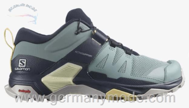 کتانی هایکینگ کوهنوردی ضد آب زنانه سالامون فرانسه SALOMON PREDICT HIKE GORE TEX Hiking Halbschuhe Damen Stormy Weather Ebony Tanager Turquoise