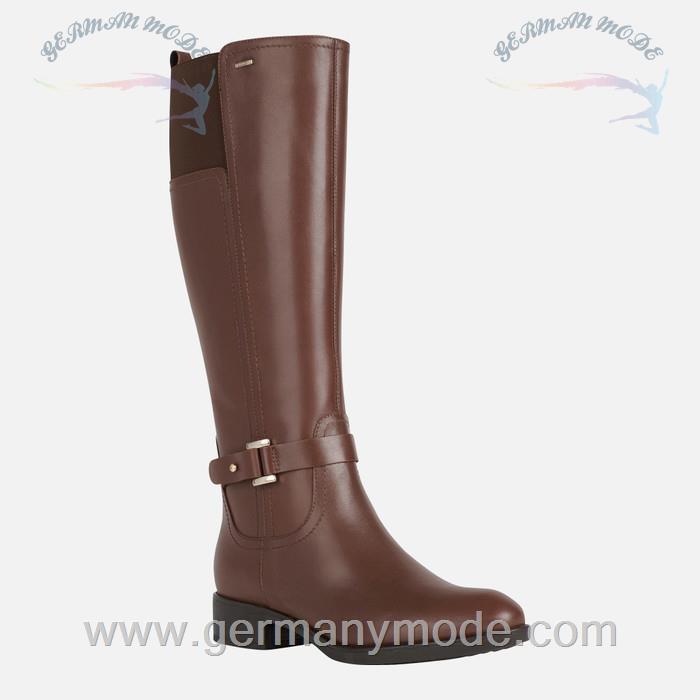 بوت ضد آب زنانه جی اوکس ایتالیا GEOX HOHE STIEFEL Felicity Abx Dame Braun