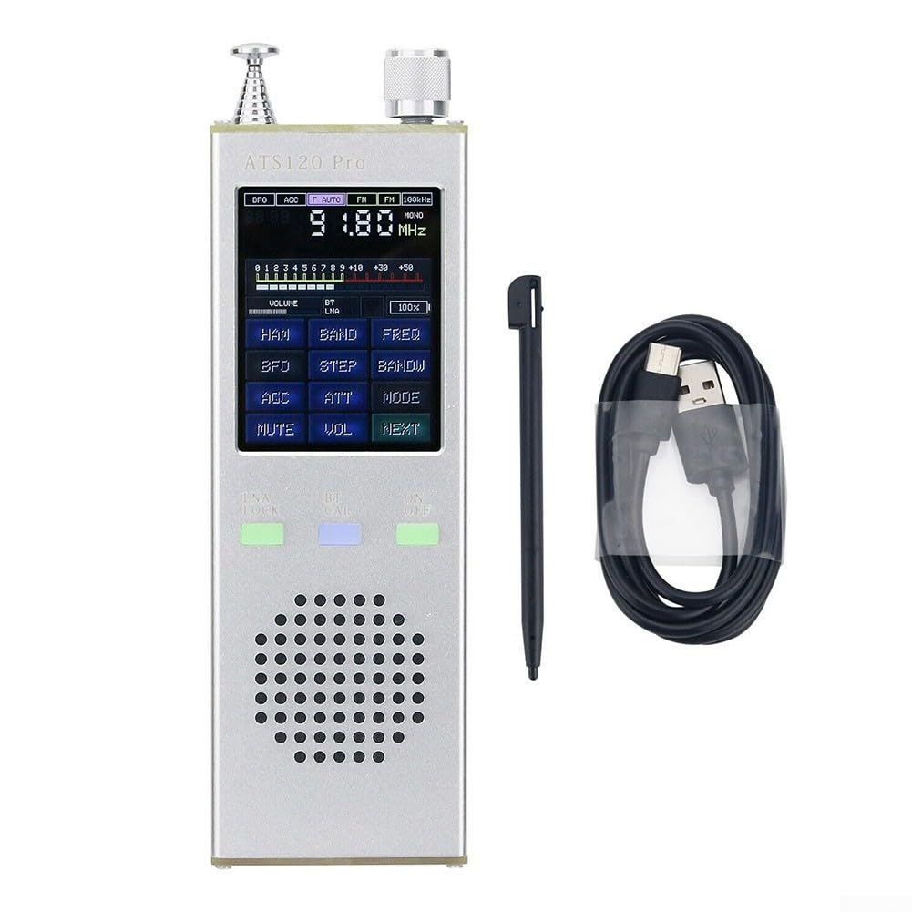 خرید از آمازون - ATS120-Pro V4.1x SI4732 FM SSB AM LSB گیرنده رادیویی USB رسیور دیجیتال