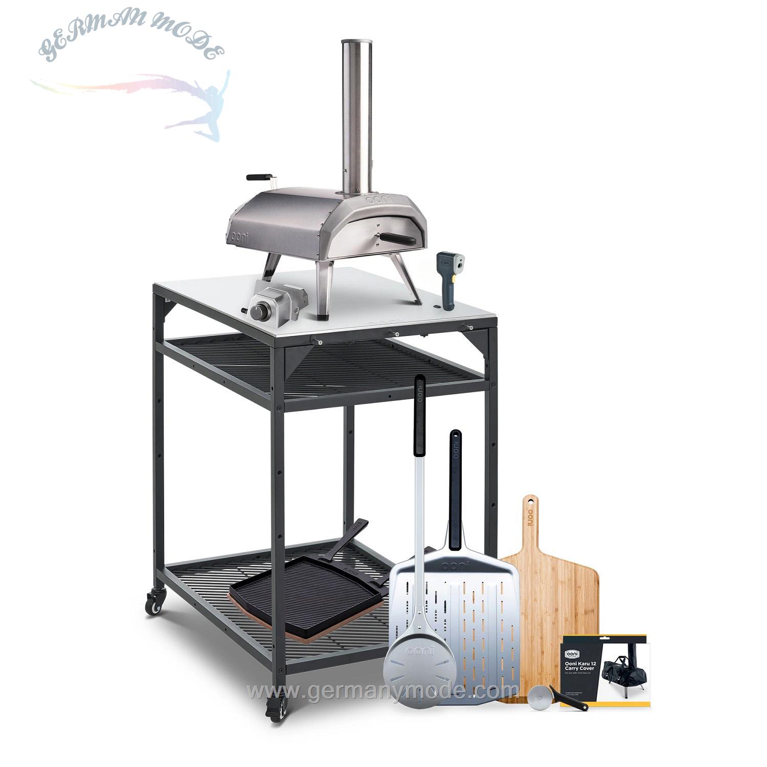 فر پیتزا خانگی ذغالی گازی اونی اسکاتلند Ooni Karu 12 Pizzaofen Paket Profi (10-tlg.)