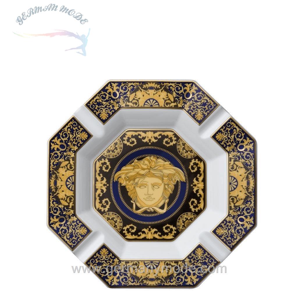 زیر سیگاری روزنتال آلمان Rosenthal meets Versace Aschenbecher Geschenkserie Medusa blue Ascher 24 cm