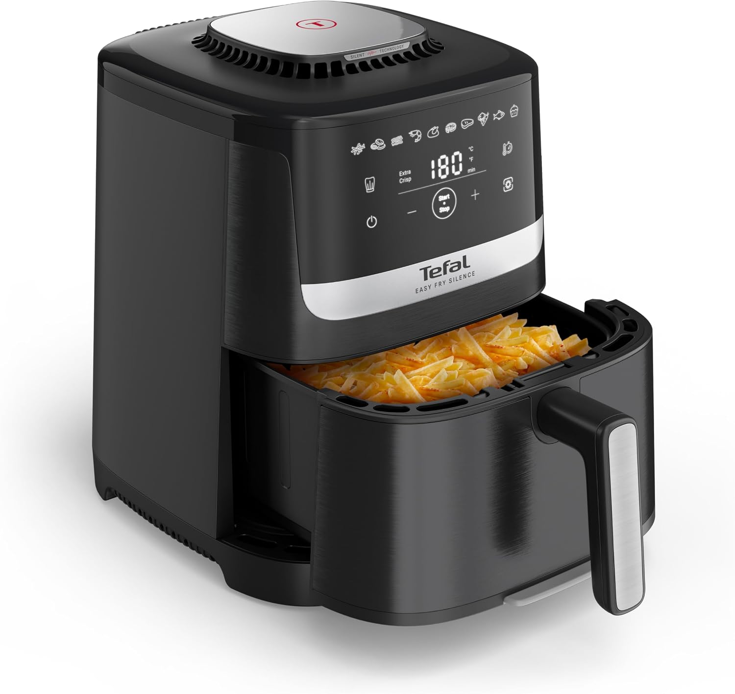 سرخ کن بدون روغن تفال فرانسه Tefal EY5528E0 تا ۹۹ درصد چربی کمتر، ۵ لیتر، شامل توری گریل نچسب