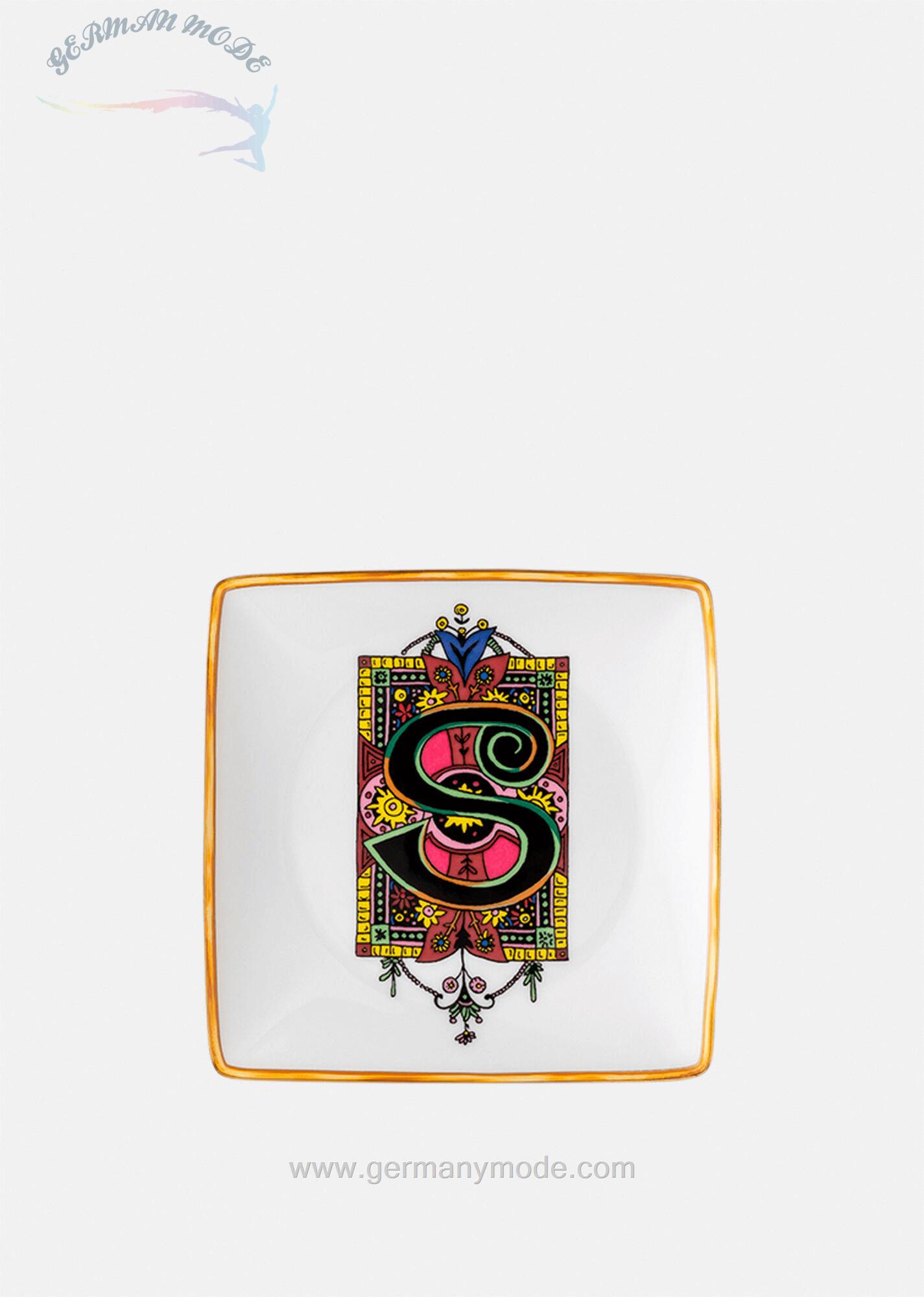 بشقاب دکوری ورساچه ایتالیا VERSACE ALPHABET UNTERTELLER S 12 CM