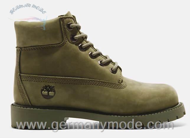 بوت ضد آب نوجوان تیمبرلند آمریکا TIMBERLAND WASSERDICHTER PREMIUM 6 INCH BOOT FÜR JUGENDLICHE IN DUNKELGRÜN