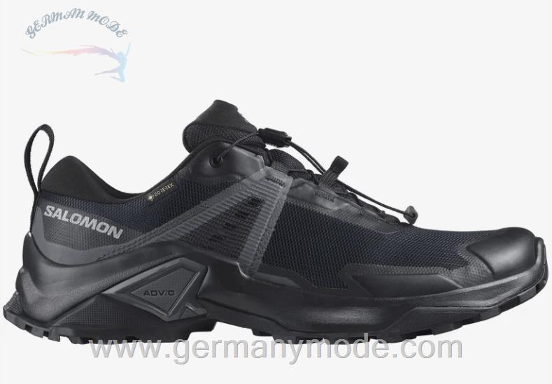 کتانی پیاده روی مردانه سالامون فرانسه SALOMON X RAISE 2 GORE-TEX Hiking-Halbschuhe Herren Black / Black / Magnet
