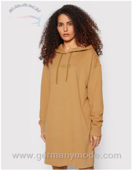 سویشرت اور سایز زنانه هوگو باس آلمان Hugo Boss Oversized Sweatshirt mit Logo in Gold-Optik - C_Ethea1_Gold 50465820 Hellbraun