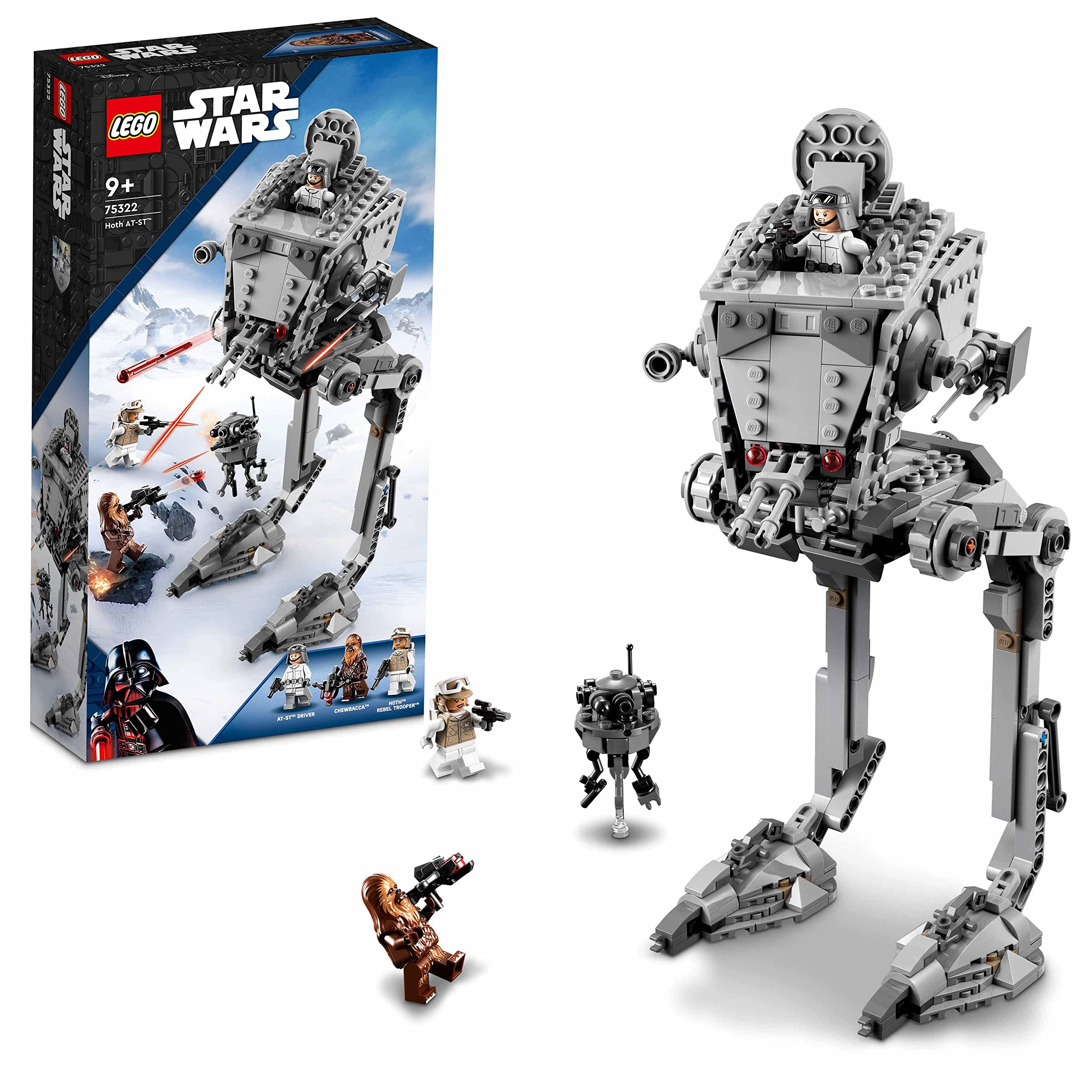 خرید از آمازون - LEGO 75322 Star Wars AT-ST on Hoth با فیگورهای Chewbacca و Droid، اسباب بازی کلکسیونی از The Empire Strikes Back Single