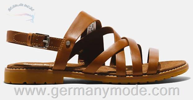 صندل زنانه تیمبرلند آمریکا TIMBERLAND CHICAGO RIVERSIDE STRAPPY HEEL SANDAL FOR WOMEN IN BROWN
