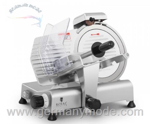 دستگاه کالباس بر صنعتی رویال کترینگ Royal Catering Aufschnittmaschine Allesschneider Edelstahl 250 Mm Schrägschneider 480 U/Min