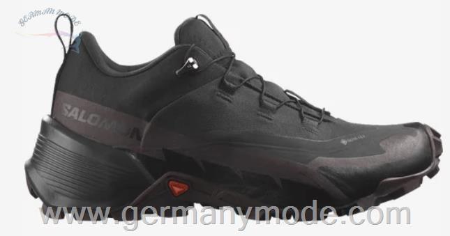 کتانی هایکینگ کوهنوردی ضد آب زنانه سالامون فرانسه SALOMON CROSS HIKE 2 GORE TEX Hiking Halbschuhe Damen Bitter Chocolate Black Chocolate Plum Black