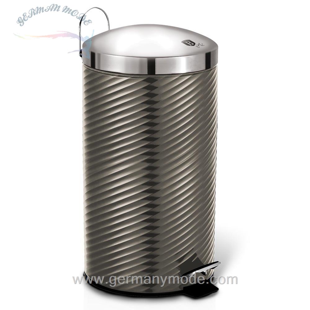 سطل زباله پدالی 7 لیتری برلینگر هاوس مجارستان BERLINGER HAUS PEDAL BIN 7L BH/6426 METALLIC CARBON LINE