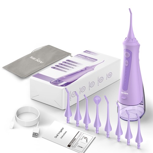 خرید از ایبی - SEJOY Oral Irigator Wireless 5 Modes 8 Nazzles Water Flosser Teeth Cleaning Irigator