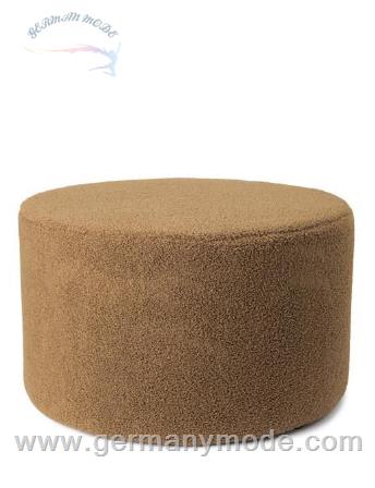 پاف گرد اسنزا هلند ESSENZA Teddy Cafe Noir Samthocker 60 x 37 cm