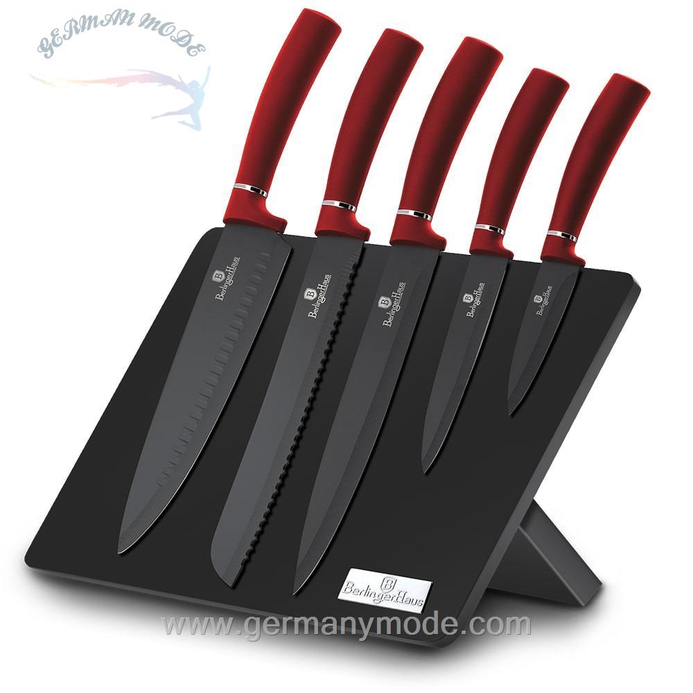 ست چاقو آشپزخانه 6 پارچه برلینگر هاوس مجارستان BERLINGER HAUS 6-PIECE KNIFE SET BH-2519 BURGUNDY COLLECTION