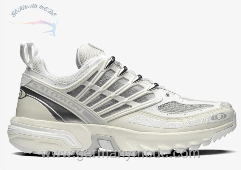 کتانی اسپرت مردانه زنانه سالامون فرانسه SALOMON ACS PRO ADVANCED Sportliche Schuhe Unisex White / Vanilla Ice / Lunar Rock