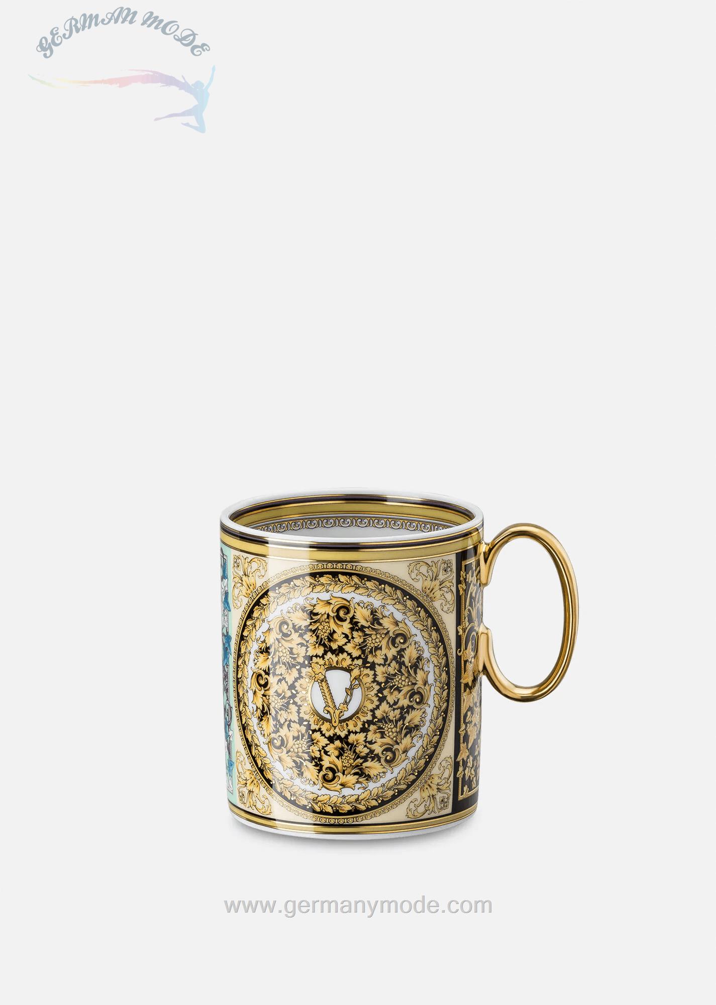 لیوان دسته دار چینی ورساچه ایتالیا VERSACE BAROCCO MOSAIC BECHER