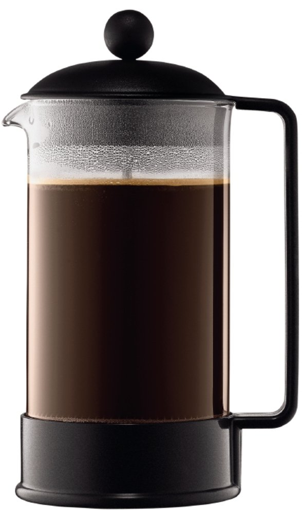 قهوه ساز فرنچ پرس Bodum BRAZIL:، 1548-01، قهوه ساز، فنجان AA88، 1 لیتر، مشکی