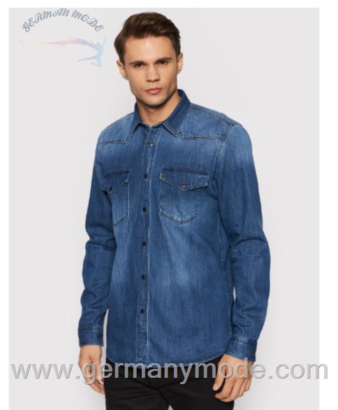 بلوز جین مردانه آستین بلند هوگو باس آلمان Hugo Boss Elpaz dunkelblau (50459614-405)