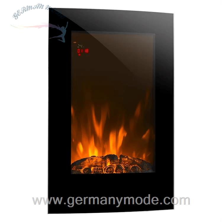 شومینه برقی توکار کنترل از راه دور کلارشتاین آلمان Klarstein Lausanne Vertical Elektrischer Kamin Elektrischer Kamin Schwarz 2000 watt