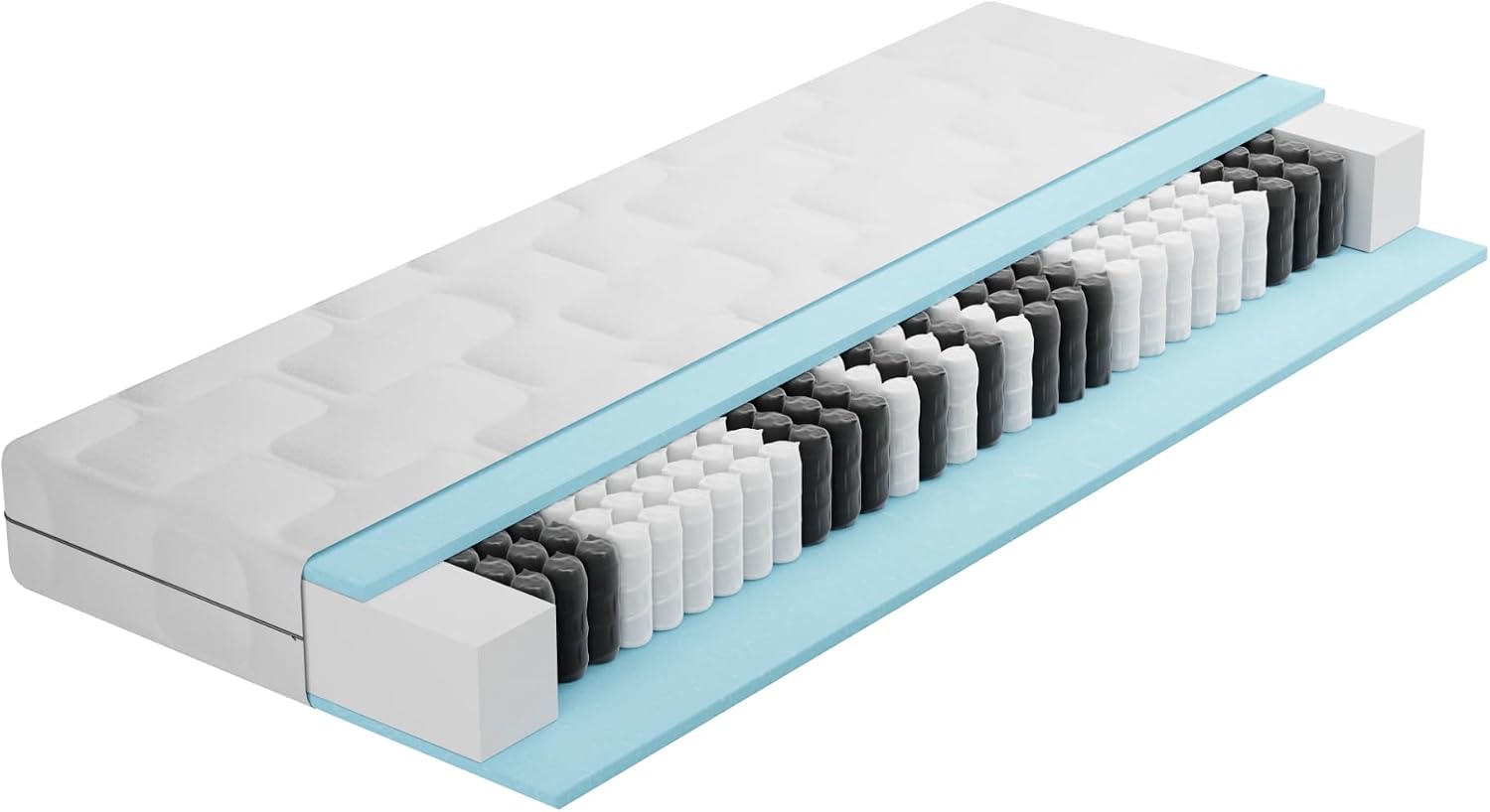 تشک تخت خواب BMM 160x200 سانتی متر Ortho Medic فنر جیبی سختی تشک H3/Öko-Tex دارای گواهینامه/ارگونومیک 7 منطقه ارتفاع تشک 21 سانتی متر/تشک های تولید آلمان 160 x 200 سانتی متر H3