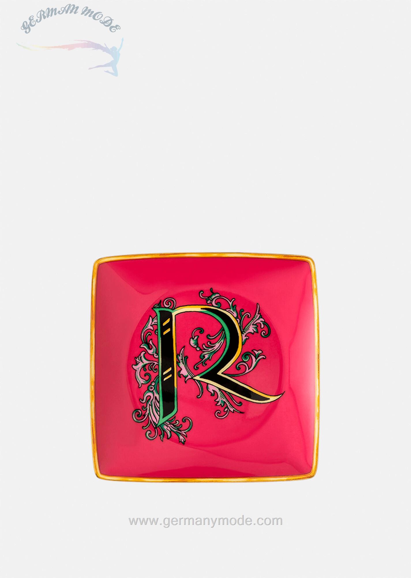 بشقاب دکوری ورساچه ایتالیا VERSACE ALPHABET UNTERTELLER R 12 CM