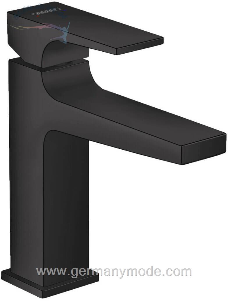 شیر مخلوط روشویی پایه کوتاه هانس گروهه آلمان Hansgrohe Metropol 110 Einhebel Waschtischmischer 135mm mit Push Open Ablaufgarnitur mattschwarz 32507670