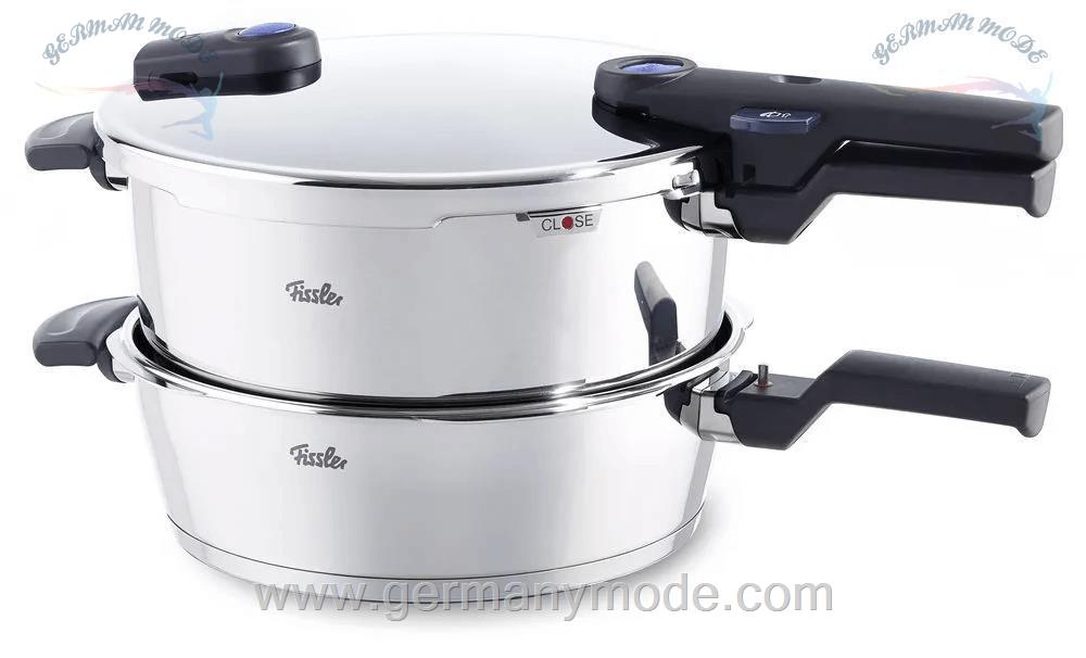 ست زودپز 2 تایی 4 - 8 لیتری فیسلر آلمان Fissler Vitaquick Schnellkochtopf- Schnellbratpfannen-Set, 4 liter 8 liter