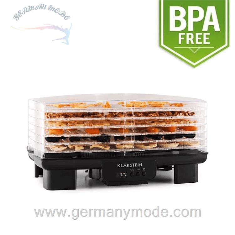 خشک کن میوه کلارشتاین آلمان Klarstein Bananarama Dörrautomat 70 °C 550 watt 6 Etagen Schwarz