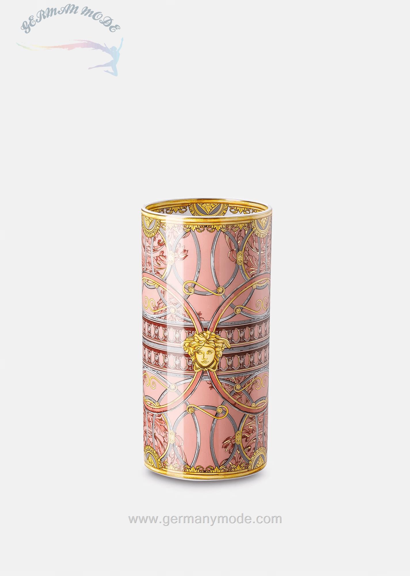 گلدان ورساچه ایتالیا VERSACE SCALA DEL PALAZZO ROSA VASE 24 CM