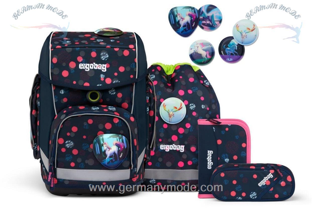 ست 5 تایی کوله پشتی مدرسه 19 لیتر کوله ورزشی جامدادی ارگوبگ ergobag Cubo Set (2023) PhantBärsiewelt
