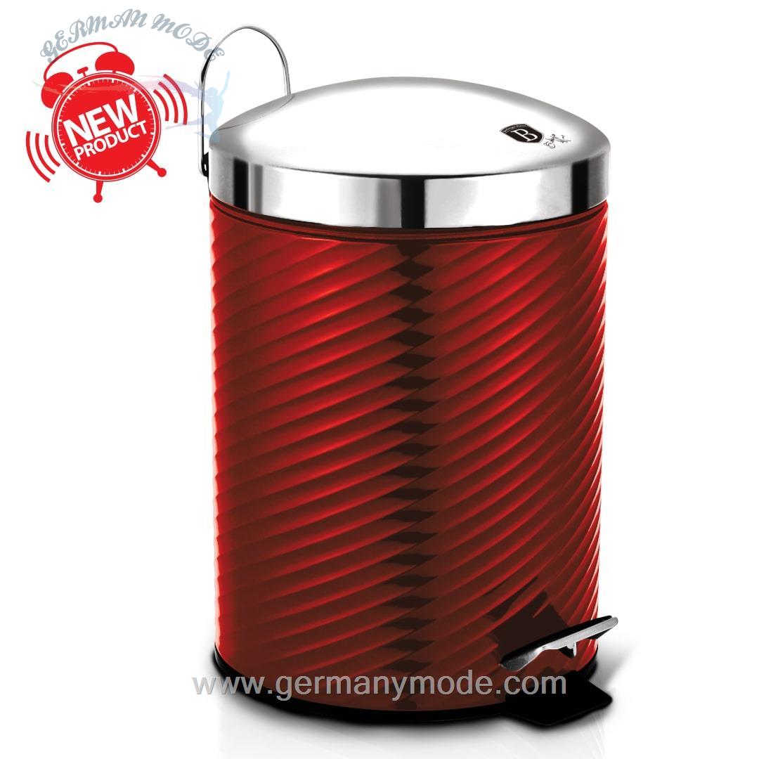 سطل زباله پدالی 5 لیتری برلینگر هاوس مجارستان BERLINGER HAUS PEDAL BIN 5L BH/6421 BURGUNDY COLLECTION