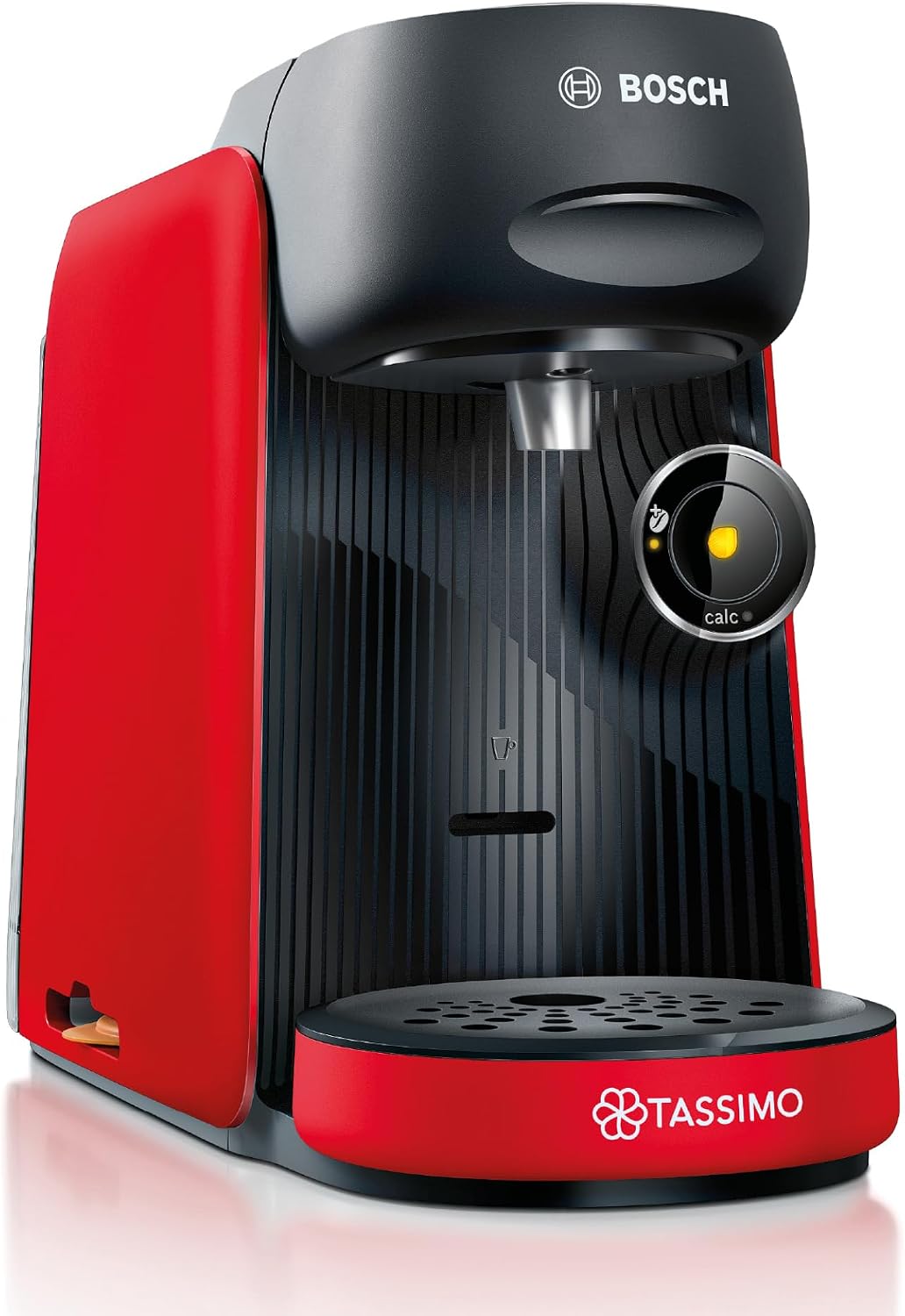 دستگاه قهوه ساز تاسیمو بوش آلمان Tassimo Finesse TAS163E، نوشیدنی70، قهوه غلیظ تر با فشار یک دکمه، خاموش شدن خودکار، پایدار، کاملا دوز، 1400 وات، قرمز/مشکی