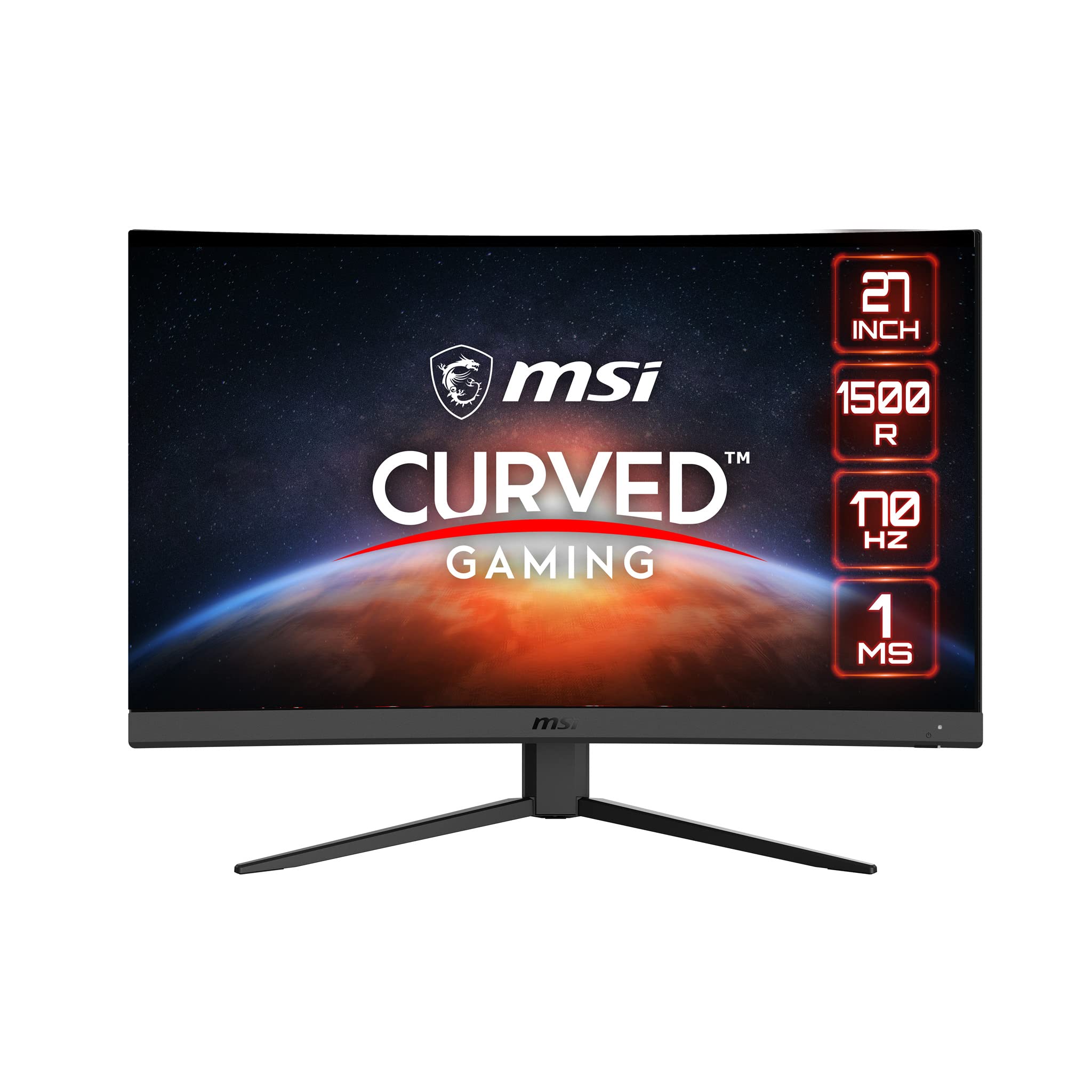 خرید از آمازون - MSI Optix G27CQ4 E2 Écran PC Gaming Incurvé 27" WQHD - Dalle VA 1500R, 2560x1440, 170Hz / 1ms, 16:9, FreeSync Premium - DisplayPort 1.2a, HDMI 2.0b, Noir