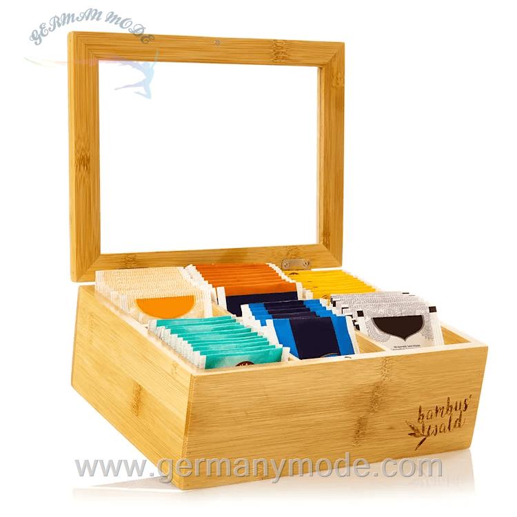 جعبه تی بگ پذیرایی کلارشتاین آلمان Klarstein Teebox Teekasten Natur