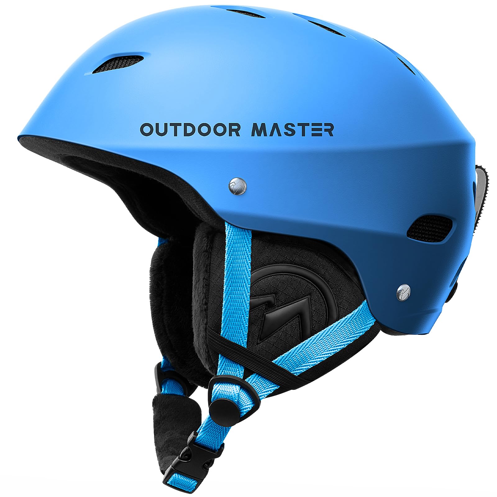 کلاه اسکی Unisex OutdoorMaster Kelvin - کلاه ورزشی برفی برای اسکی/اسنوبورد با سیستم تهویه، کلاه برفی مردان، زنان و جوانان آبی XL
