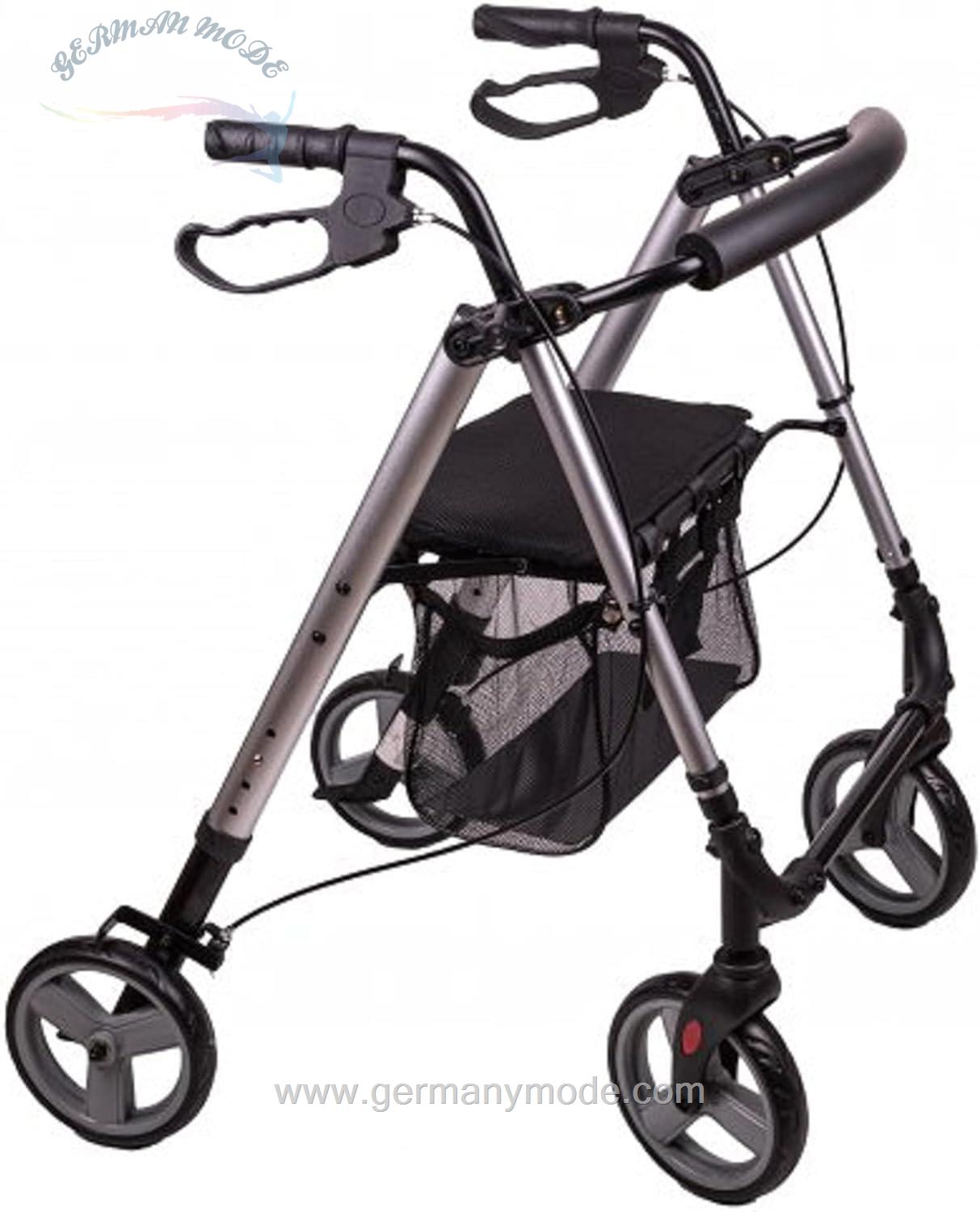 واکر ویلچر رولاتور تاشو انتار Antar Aluminium Leichtgewicht Rollator AT51112 silber