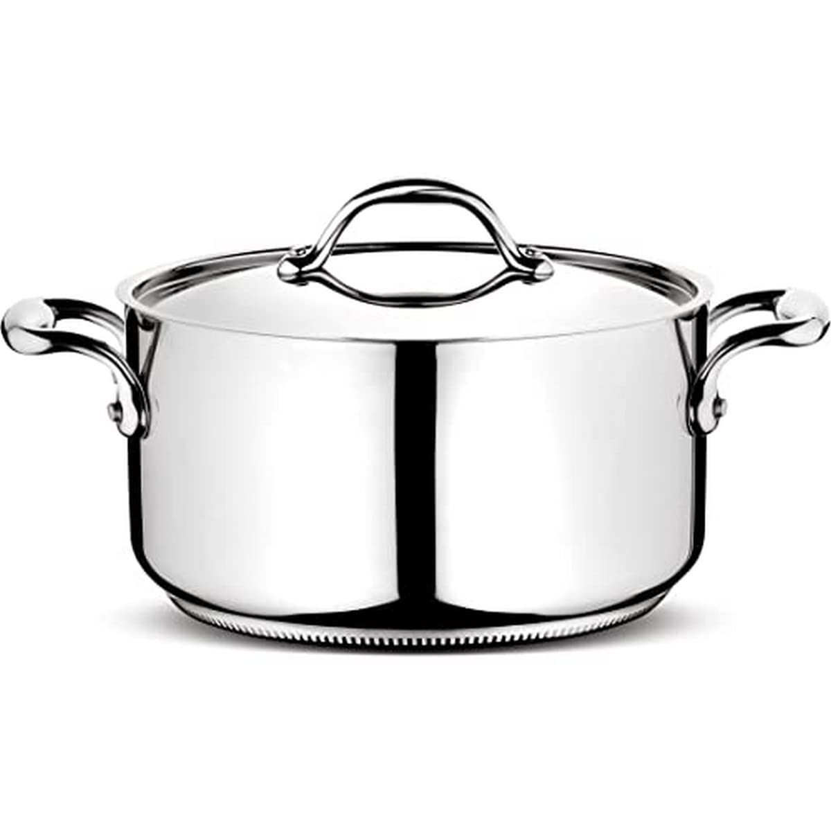 قابلمه لاگوفوزیون آکادمیا لاگوستینا با ۲ دسته و درب، استیل ضد زنگ، نقره‌ای، ۱۶ سانتی‌متر قطر ۱۶ سانتی‌متر