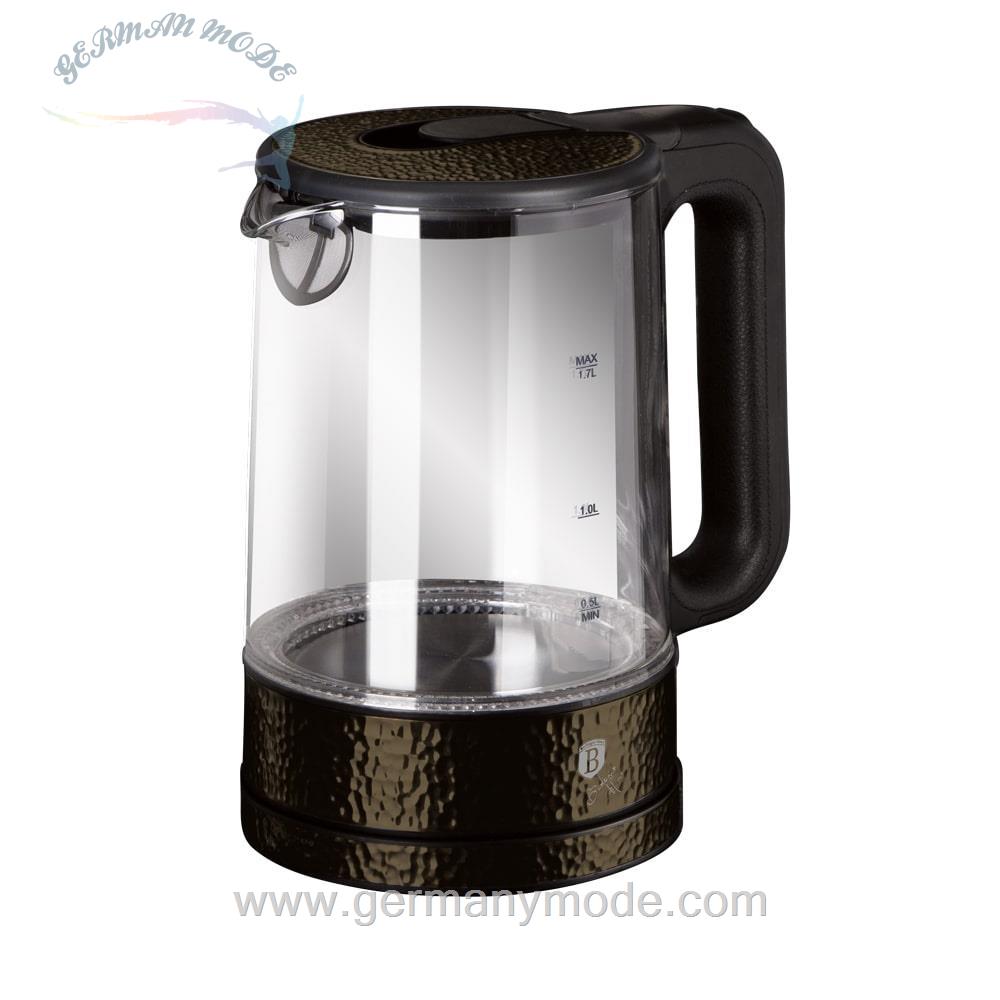 کتری برقی برلینگر هاوس مجارستان BERLINGER HAUS ELECTRIC GLASS KETTLE BH/9096 SHINY BLACK COLLECTION