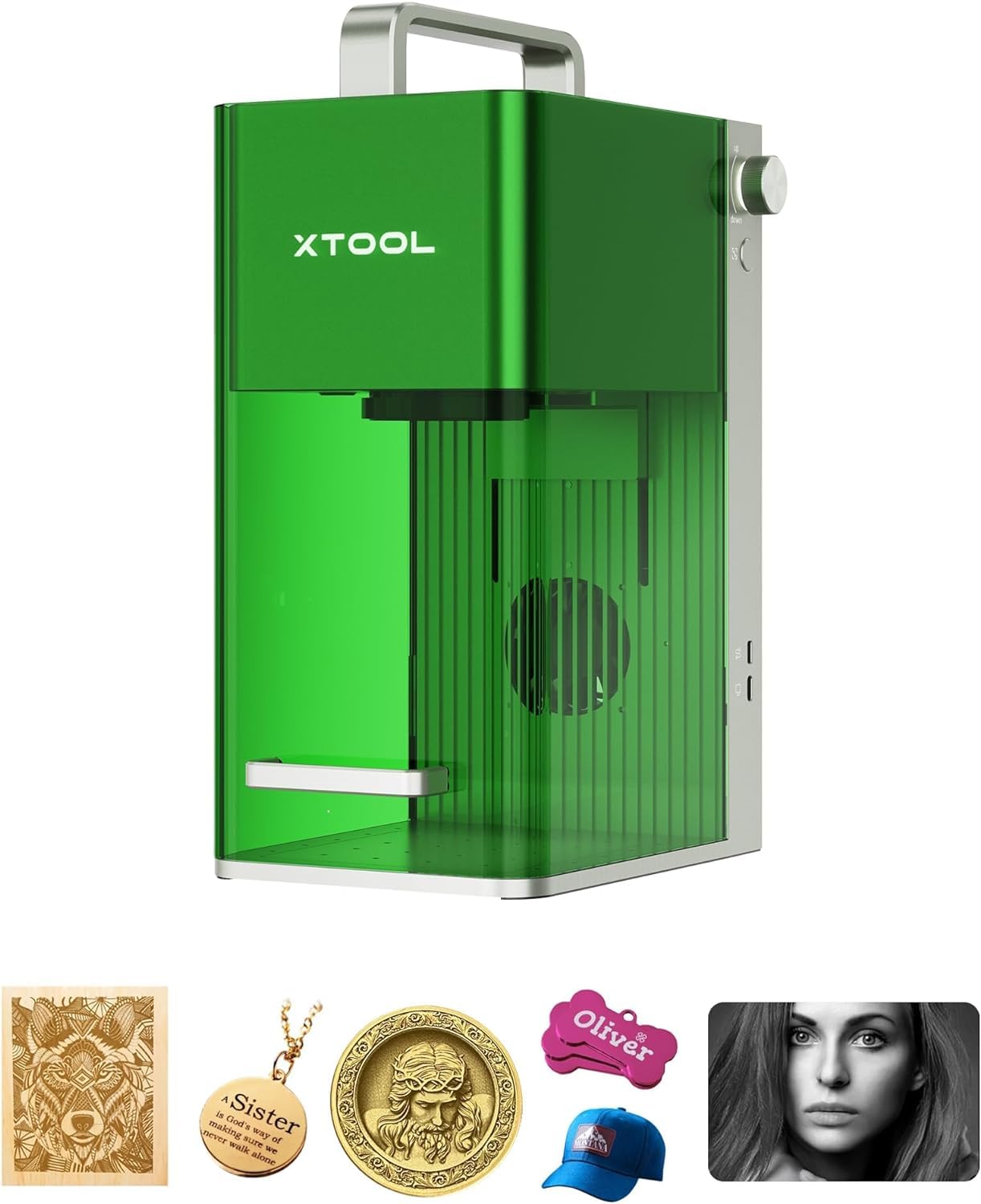 خرید از آمازون - دستگاه حکاکی لیزر xTool F1 قابل حمل با لیزر IR و دایود، خروجی لیزر دوگانه، برش لیزری با دقت بالا، دستگاه حکاکی چوب، کاغذ، اکریلیک، شیشه F1 Basic